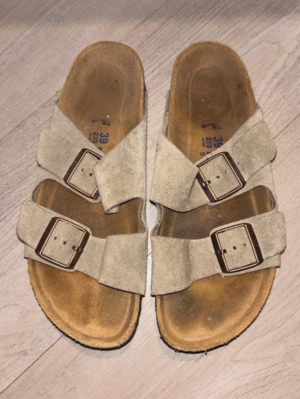 Birkenstock Arizona suede leather sandals sz 39